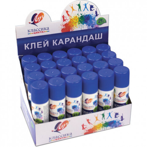 Клей-карандаш ЛУЧ Классика, 21 г, PVP-основа, с добавлением глицерина, 29С 1733-08