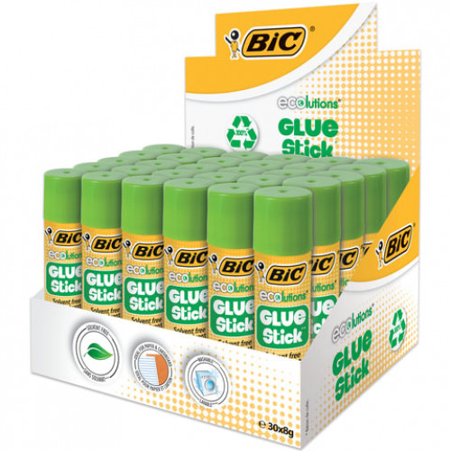 Клей-карандаш BIC ECOlutions 8 г, с ароматом яблока, 8923442