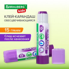 Клей-карандаш BRAUBERG KIDS 15 г, обесцвечивающийся после высыхания, 271711 Клей-карандаш BRAUBERG KIDS 15 г, обесцвечивающийся после высыхания, 271711