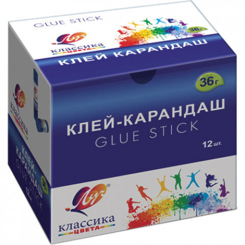 Клей-карандаш ЛУЧ Классика, 36 г, PVP-основа, с добавлением глицерина, 29С 1734-08