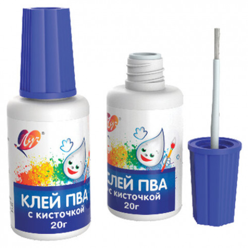 Клей ПВА ЛУЧ Классика, с кисточкой, 20 г, 29С 1719-08