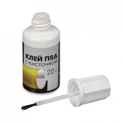 Клей ПВА ГАММА, с кисточкой, 20 г, 330005