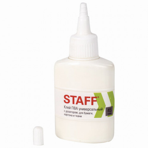 Клей ПВА STAFF евро, 45 г, 220366