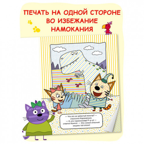 Раскраска водная Три кота, лицензия, 8 л., А4, 248х198 мм, АССОРТИ, МС