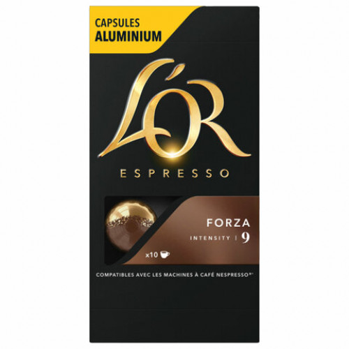 Кофе в алюминиевых капсулах L'OR Espresso Forza для кофемашин Nespresso, 10 порций, 4028605