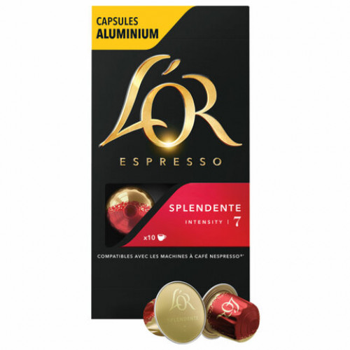 Кофе в алюминиевых капсулах L'OR Espresso Splendente для кофемашин Nespresso, 10 порций, 4028604