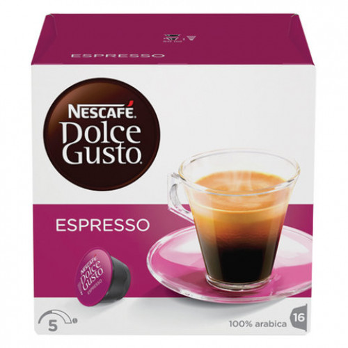 Кофе в капсулах NESCAFE Espresso для кофемашин Dolce Gusto, 16 порций, 12423720