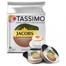 Кофе в капсулах JACOBS Cappuccino для кофемашин Tassimo, 8 порций (16 капсул), 8052279