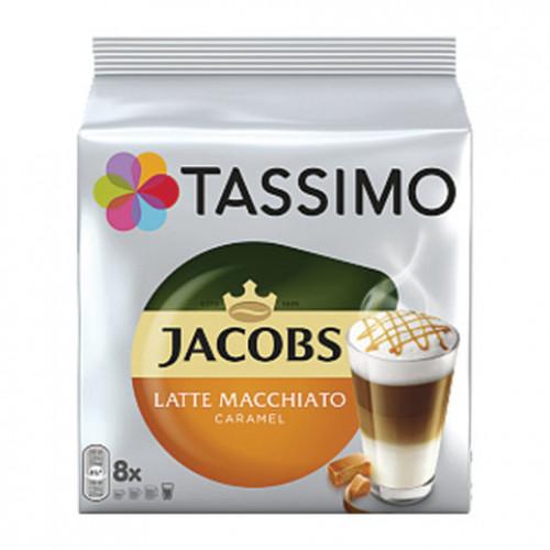 Кофе в капсулах JACOBS Latte Macchiato Caramel для кофемашин Tassimo, 8 порций (16 капсул), 8052186