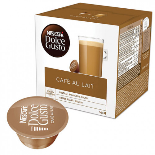 Кофе в капсулах NESCAFE Cafe au lait для кофемашин Dolce Gusto, 16 порций, 12395898