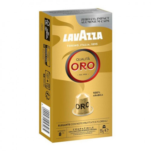 Кофе в капсулах LAVAZZA Qualita Oro для кофемашин Nespresso, 10 порций