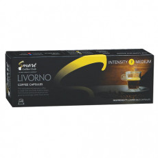 Капсулы для кофемашин NESPRESSO Livorno, натуральный кофе, 10 шт. х 5 г, SMART COFFEE CLUB