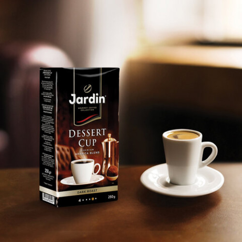 Кофе молотый JARDIN (Жардин) Dessert Cup, натуральный, 250 г, вакуумная упаковка, 0549-26