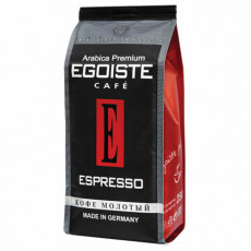 Кофе молотый EGOISTE Espresso, натуральный, 250 г, 100% арабика, вакуумная упаковка, 10228