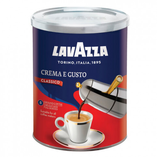 Кофе молотый LAVAZZA Crema E Gusto, 250 г, жестяная банка, 3882