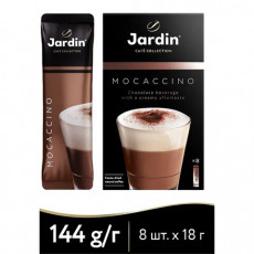 Кофе растворимый JARDIN 3 в 1 Мокачино, КОМПЛЕКТ 8 пакетиков по 18 г (упаковка 144 г), 1692-10