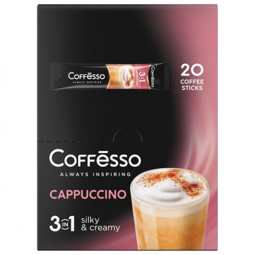Кофе растворимый порционный COFFESSO 3 в 1 Cappuccino, пакетик 15 г, 102148