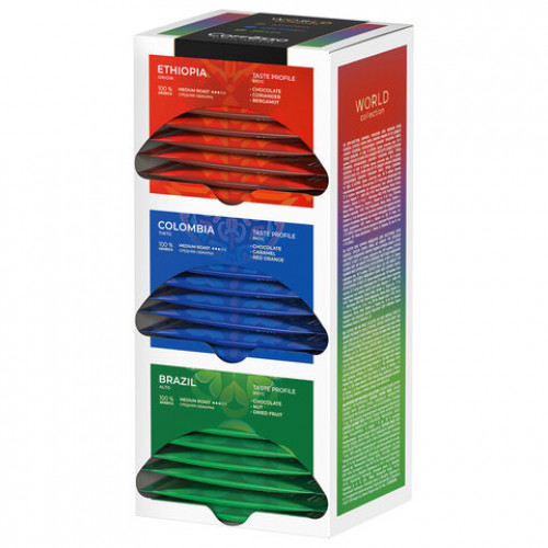 Кофе в дрип-пакетах COFFESSO WORLD COLLECTION, ассорти 3 вкуса, НАБОР 30 шт., арабика 100%, 102868