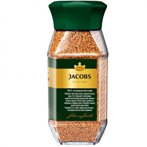 Кофе растворимый JACOBS Hazelnut с ароматом лесного ореха, сублимированный, 95 г, стеклянная банка, 8051222