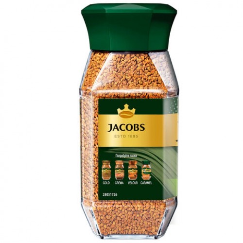 Кофе растворимый JACOBS Hazelnut с ароматом лесного ореха, сублимированный, 95 г, стеклянная банка, 8051222