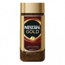 Кофе молотый в растворимом NESCAFE (Нескафе) Gold, сублимированный, 190 г, стеклянная банка, 12135508