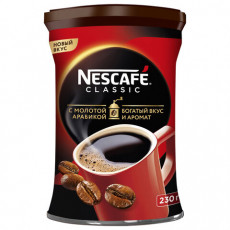 Кофе растворимый NESCAFE Classic, 230 г, жестяная банка, 12438011