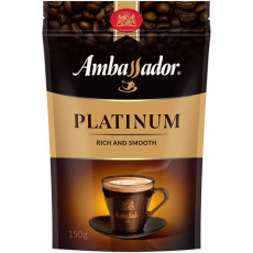 Кофе растворимый AMBASSADOR Platinum, сублимированный, 150 г, вакуумная упаковка