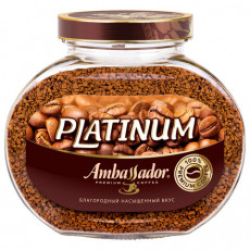 Кофе растворимый AMBASSADOR Platinum, сублимированный, 190 г, стеклянная банка