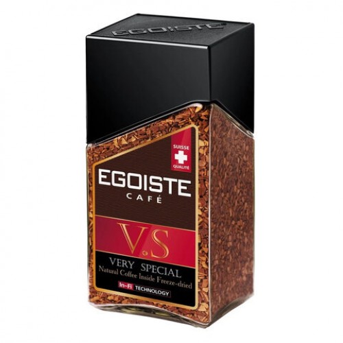 Кофе растворимый EGOISTE V.S, сублимированный, 100 г, стеклянная банка, EG10009007