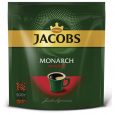 Кофе растворимый JACOBS Monarch Intense, сублимированный, 500 г, мягкая упаковка, 8052114