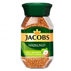 Кофе растворимый JACOBS Hazelnut с ароматом лесного ореха, сублимированный, 95 г, стеклянная банка, 8051222