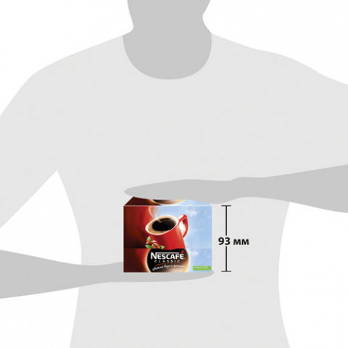 Кофе растворимый NESCAFE Classic, 30 пакетов по 2 г (упаковка 60 г), 12386392