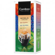 Кофе в дрип-пакетах COFFESSO WORLD COLLECTION, ассорти 3 вкуса, НАБОР 30 шт., арабика 100%, 102868 Кофе в дрип-пакетах COFFESSO WORLD COLLECTION, ассорти 3 вкуса, НАБОР 30 шт., арабика 100%, 102868