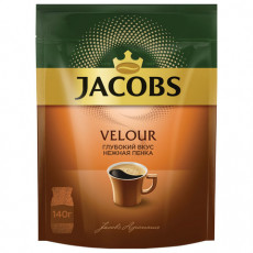 Кофе растворимый JACOBS Velour, сублимированный, 140 г, мягкая упаковка, 8051495