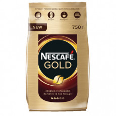 Кофе молотый в растворимом NESCAFE (Нескафе) Gold, сублимированный, 750 г, мягкая упаковка, 01951, 12348310