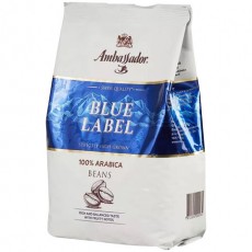 Кофе в зернах AMBASSADOR Blue Label, 100% арабика, 1 кг, пакет, ШФ000025903