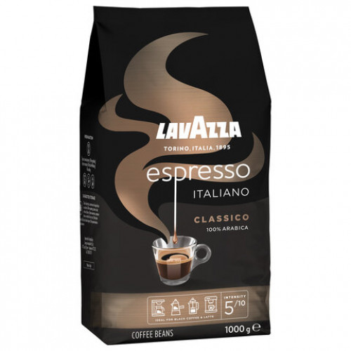 Кофе в зернах LAVAZZA Espresso Italiano Classico, 1000 г, вакуумная упаковка, 1874