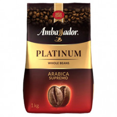 Кофе в зернах AMBASSADOR Platinum, 100% арабика, 1 кг, вакуумная упаковка