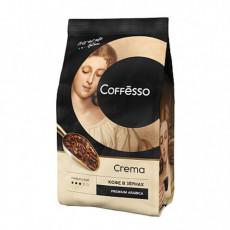 Кофе в зернах COFFESSO Crema, 1000 г, вакуумная упаковка, 101214