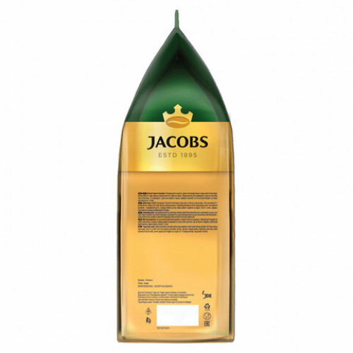 Кофе в зернах JACOBS Crema, 1000 г, вакуумная упаковка, 8051592