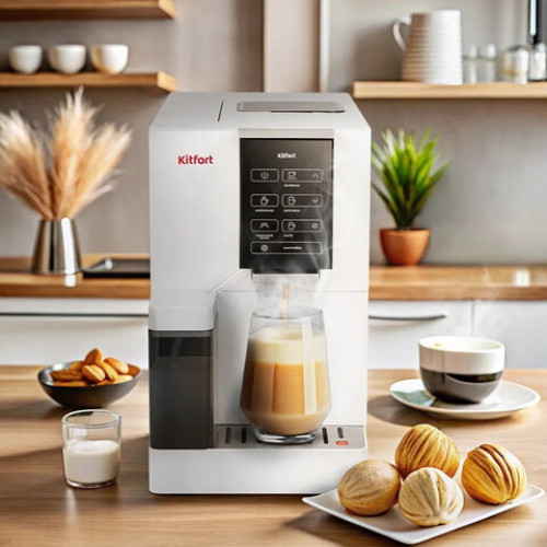 Кофемашина KITFORT КТ-7465, 1480 Вт, объем 1,2 л, для зерен 100 г, автокапучинатор, б, КТ-7424