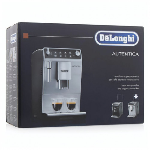 Кофемашина DELONGHI ETAM 29.510.SB, 1450 Вт, объем 1,4 л, емкость для зерен 200 г, ручной капучинатор, серебристая, ETAM29.510.SB