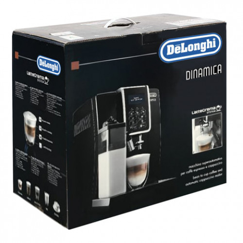 Кофемашина DELONGHI ECAM 350.55.B, 1450 Вт, объем 1,8 л, емкость для зерен 300 г, автоматический капучинатор, черная, ECAM350.55.B