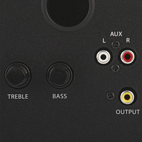 Колонки компьютерные SVEN SPS-615, 2.0, 2х10 Вт, USB, SD, Bluetooth, дерево, черные, SV-013707