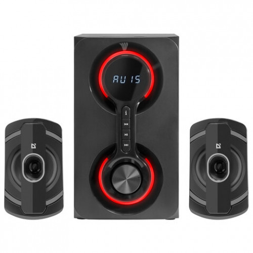 Колонки компьютерные DEFENDER Eclipse, 2.1, 40 Вт, Bluetooth, FM, USB, SD, AUX, черные, 65593