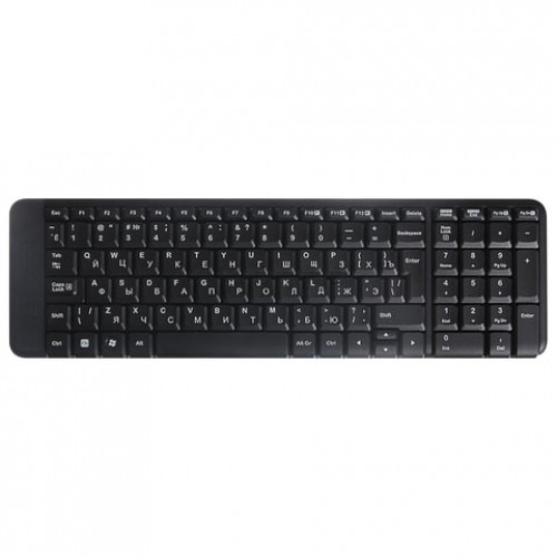 Набор беспроводной LOGITECH Wireless Desktop MK220, клавиатура, мышь 2 кнопки + 1 колесо-кнопка, черный, 920-003169