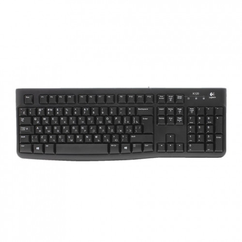 Набор проводной LOGITECH Desktop MK120, USB, клавиатура, мышь 2 кнопки+1 колесо-кнопка, 1000 dpi, черный, 920-002561