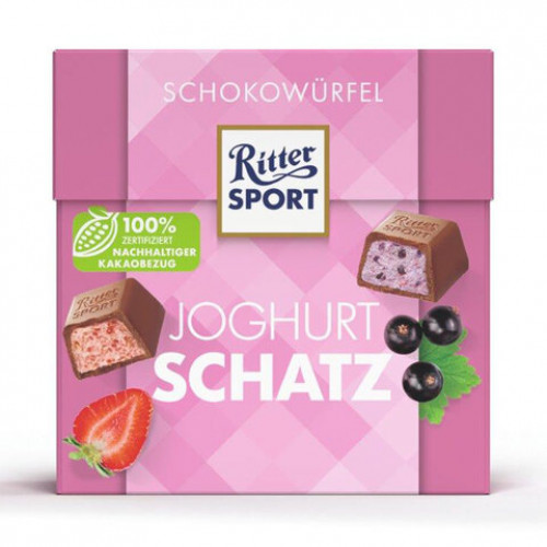 Шоколадные конфеты RITTER SPORT JOGHURT SCHATZ, набор 3 вкуса, 22 конфеты, 176 г