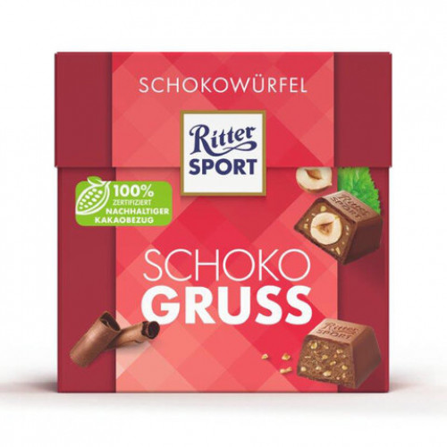Шоколадные конфеты RITTER SPORT SCHOKO GRUSS, набор 4 вкуса, 22 конфеты, 176 г
