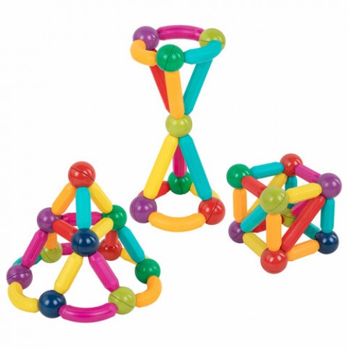 Магнитный конструктор MAGNETIC STICKS, 36 магнитных деталей, BRAUBERG KIDS, код 1С, 665721